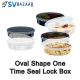 Airtight Oval Shape Box One Time seal lock